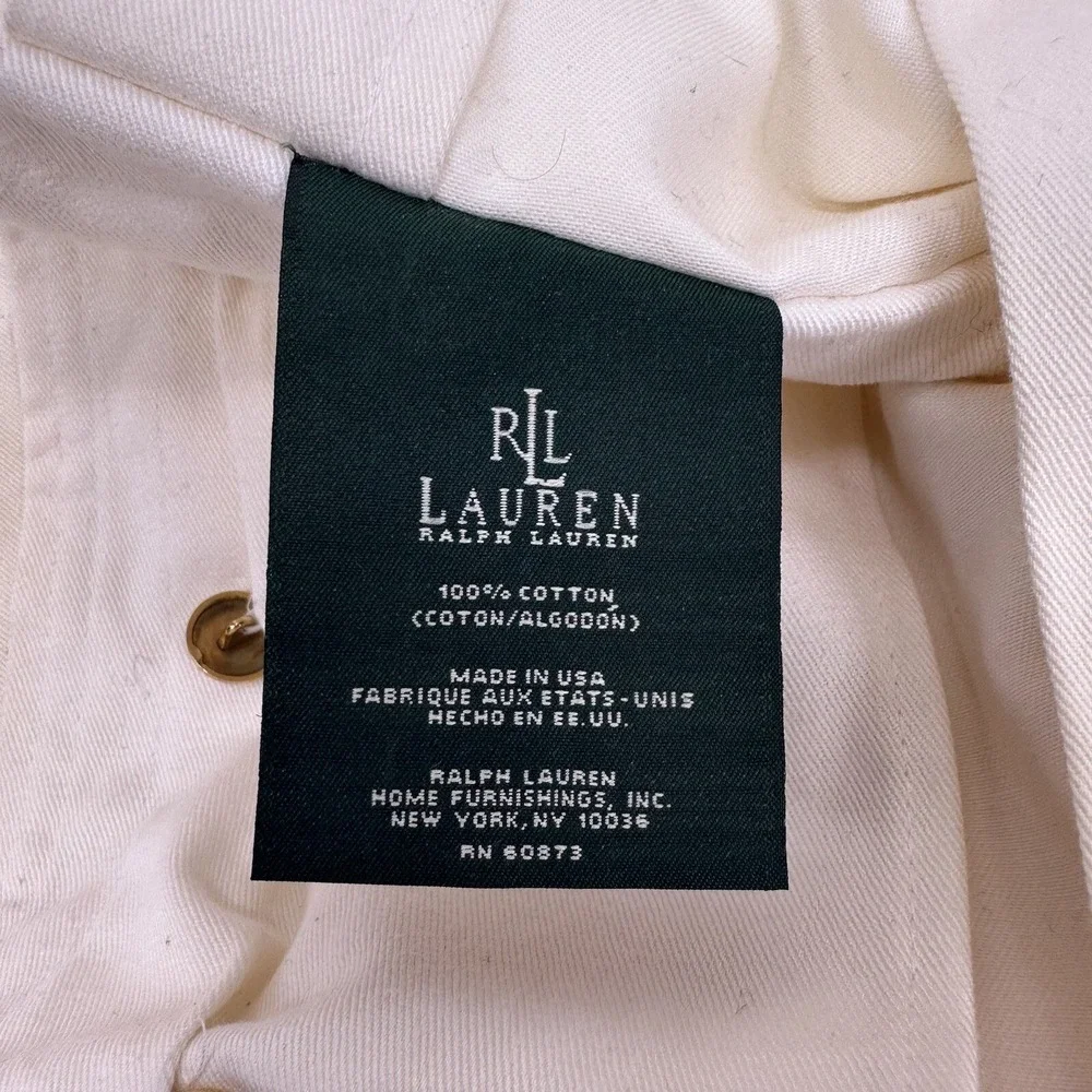 Lauren Ralph Lauren Pillow Shams and‎ Throw Pillow Made In USA White Blue